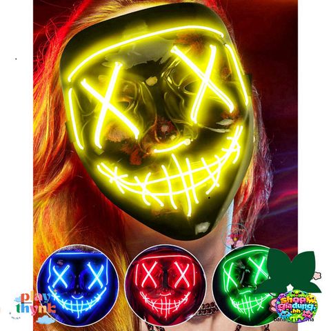 Mặt Nạ Halloween LED Rực Rỡ - Màu Sắc Tỏa Sáng, Chất Liệu An Toàn, Phù Hợp Mọi Lứa Tuổi, Quà Tặng Tiệc Hóa Trang