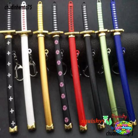 Móc Khóa Katana Zoro One Piece 16cm Kim Loại Không Gỉ - Quà Tặng Fan Anime Thời Trang, Mô Hình Kiếm An Toàn