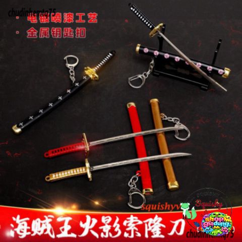 Móc Khóa Katana Zoro One Piece 16cm Kim Loại Không Gỉ - Quà Tặng Fan Anime Thời Trang, Mô Hình Kiếm An Toàn