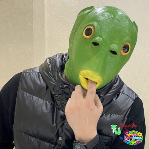 Mặt Nạ Cá Xanh và Ếch Xanh Độc Đáo - Phụ Kiện Cosplay Hóa Trang Cho Bé Tại Tiệc và Chụp Ảnh