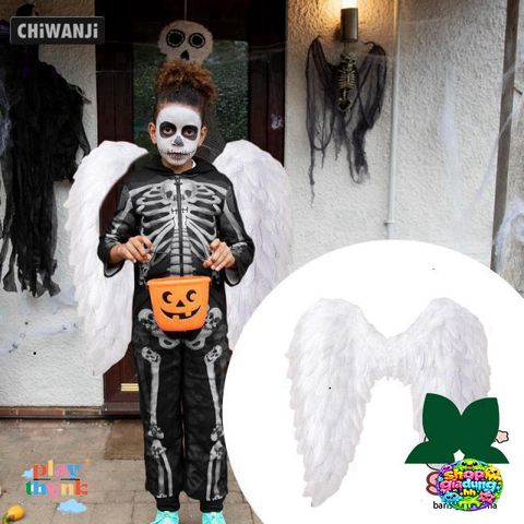 Cánh Thiên Thần Halloween Dễ Thương 3D Thời Trang Trẻ Em - Phụ Kiện Cosplay Lông Vũ Mềm Mại, Đồ Hóa Trang Độc Đáo