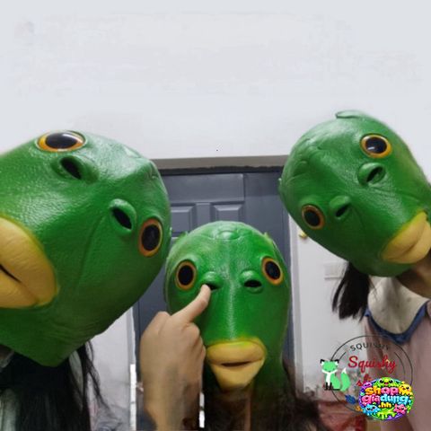 Mặt Nạ Cá Xanh và Ếch Xanh Độc Đáo - Phụ Kiện Cosplay Hóa Trang Cho Bé Tại Tiệc và Chụp Ảnh