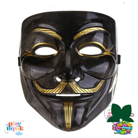 Mặt Nạ Hacker Đen - Phụ Kiện Cosplay Phim Vendetta Thời Trang Độc Đáo - Quà Tặng Tình Yêu Công Nghệ