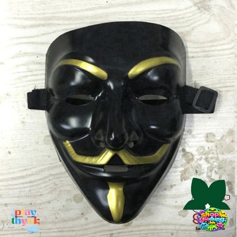 Mặt Nạ Hacker Đen - Phụ Kiện Cosplay Phim Vendetta Thời Trang Độc Đáo - Quà Tặng Tình Yêu Công Nghệ