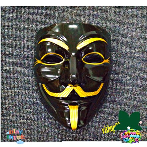Mặt Nạ Hacker Đen - Phụ Kiện Cosplay Phim Vendetta Thời Trang Độc Đáo - Quà Tặng Tình Yêu Công Nghệ
