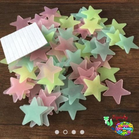 Túi Ngôi Sao Dán Tường Dạ Quang 3cm - Trang Trí Không Gian Đáng Yêu, Phát Sáng Trong Bóng Tối Cho Trẻ Em