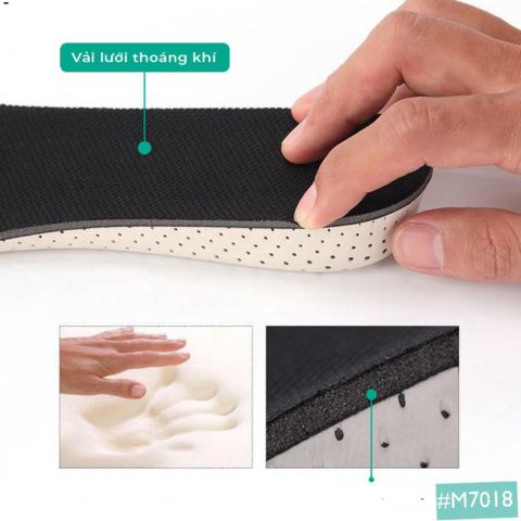Lót Giày Tăng Chiều Cao Thể Thao MWC M7018 - Đệm êm chân, Thoáng khí, Phù hợp cho Nam Nữ, Độn Đế 1.5-4.5cm