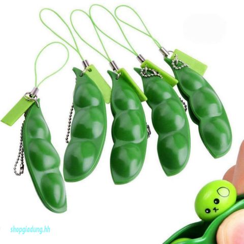 Móc Khóa Hình Hạt Đậu Giải Tỏa Căng Thẳng Unisex - Phụ Kiện Thời Trang Chống Stress, Quà Tặng Hài Hước