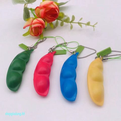 Móc Khóa Hình Hạt Đậu Giải Tỏa Căng Thẳng Unisex - Phụ Kiện Thời Trang Chống Stress, Quà Tặng Hài Hước