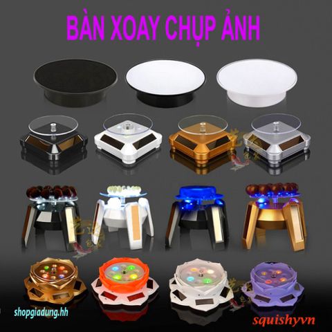 Bàn Xoay Trang Sức 360 Độ - Đế Bày Hàng Chất Liệu ABS Cao Cấp Kích Thước 13cm - Món Quà Tiện Lợi Cho Cửa Hàng và Nhà Ở