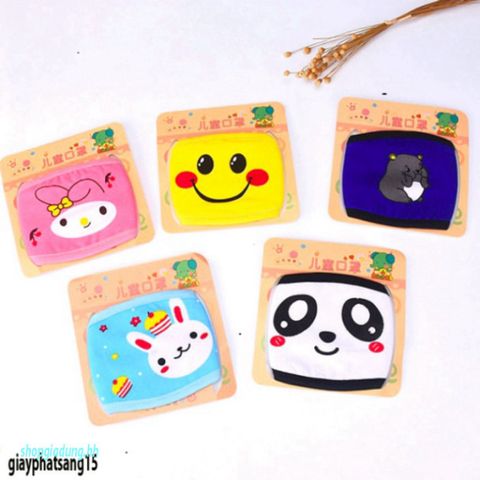 Khẩu Trang Trẻ Em Chống Bụi Hình 3D Mặt Nạ Phim Hoạt Hình Sữa Gấu - Giặt Được, Nhiều Màu Sắc, Sử Dụng Nhiều Lần