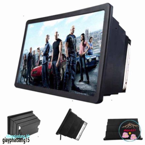 Kính Phóng To Để Bàn Đa Chức Năng, Gập Lại - Kính Lúp Màn Hình Hiển Thị Smartphone (Tối Đa 7 Inch) Chất Liệu ABS, Màu Đen Trắng
