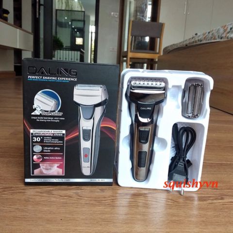 Máy Cạo Râu Sạc Điện Đa Năng Daling DL-9011 - Cạo Lông Mai, Chân Mày, Bikini, Nách - Lưỡi Kép Sắc Bén, Tiện Lợi, Sang Trọng