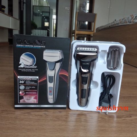 Máy Cạo Râu Sạc Điện Đa Năng Daling DL-9011 - Cạo Lông Mai, Chân Mày, Bikini, Nách - Lưỡi Kép Sắc Bén, Tiện Lợi, Sang Trọng