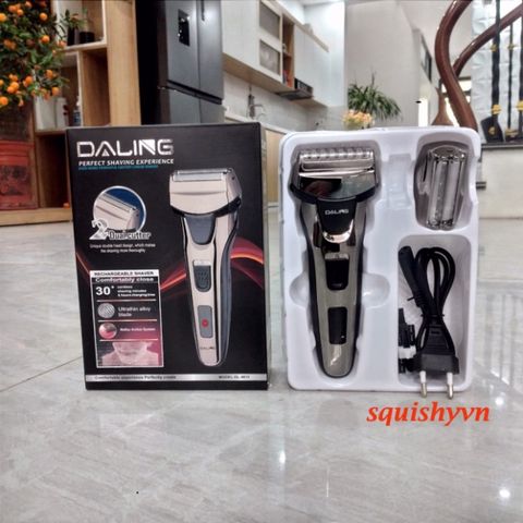 Máy Cạo Râu Sạc Điện Đa Năng Daling DL-9011 - Cạo Lông Mai, Chân Mày, Bikini, Nách - Lưỡi Kép Sắc Bén, Tiện Lợi, Sang Trọng