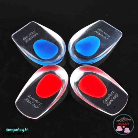 Cặp đệm lót giày silicon trong suốt - Tăng chiều cao cho nam nữ, mềm dẻo và tái sử dụng, phụ kiện thời trang tiện lợi