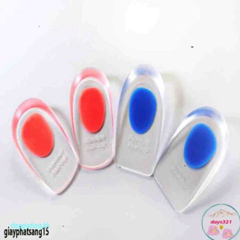 Cặp đệm lót giày silicon trong suốt - Tăng chiều cao cho nam nữ, mềm dẻo và tái sử dụng, phụ kiện thời trang tiện lợi
