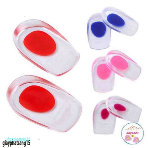 Cặp đệm lót giày silicon trong suốt - Tăng chiều cao cho nam nữ, mềm dẻo và tái sử dụng, phụ kiện thời trang tiện lợi