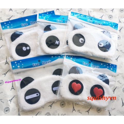 Miếng Bịt Mắt Ngủ Hình Panda - Vải Nhung Lông Dễ Thương, Phụ Kiện Thời Trang Hoạt Hình, Thoải Mái Cho Giấc Ngủ Ngon