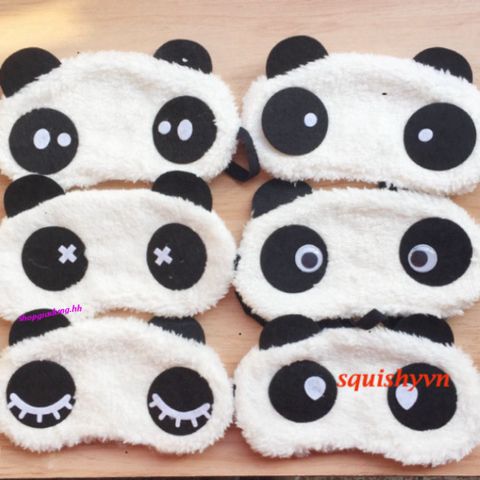 Miếng Bịt Mắt Ngủ Hình Panda - Vải Nhung Lông Dễ Thương, Phụ Kiện Thời Trang Hoạt Hình, Thoải Mái Cho Giấc Ngủ Ngon