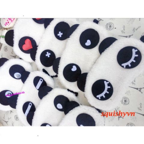 Miếng Bịt Mắt Ngủ Hình Panda - Vải Nhung Lông Dễ Thương, Phụ Kiện Thời Trang Hoạt Hình, Thoải Mái Cho Giấc Ngủ Ngon