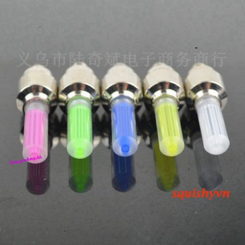 Bộ 2 Đèn Van Phát Sáng LED Cho Xe Đạp, Xe Máy, Ô Tô - Van Sáng Đẹp, Chống Nước, Pin Thay Thế, Tiết Kiệm Năng Lượng