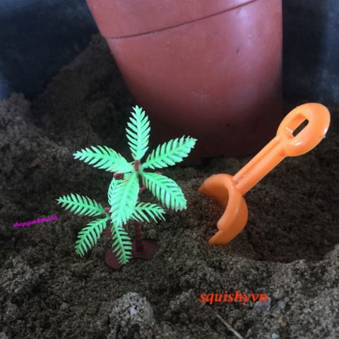 Cây Dừa Nhí Nhựa Tiểu Cảnh Hồ Cá Mini - Đồ Trang Trí Hồ Bể Cá Và Non Bộ 8-10cm, Quà Tặng Độc Đáo