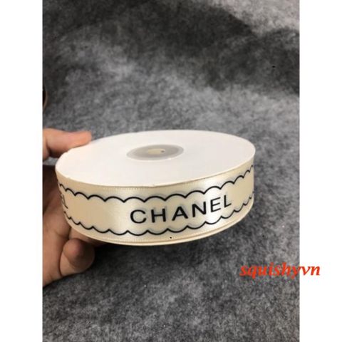 Cuộn Duy Băng In Chữ 2,5cm Dài 50m - Duy Băng Vải Lụa Thời Thượng Dùng Làm Nơ, Gói Quà, Trang Trí Hộp Hoa