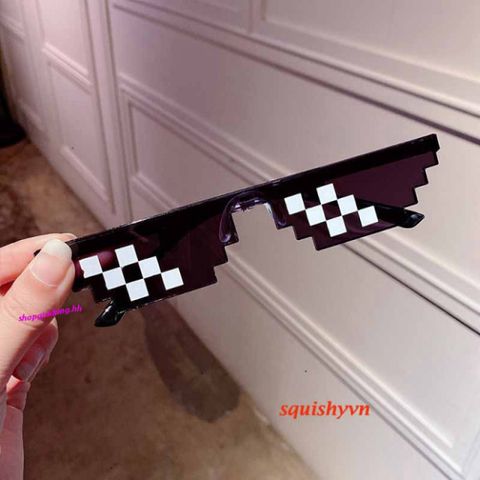 Kính Thug Life 6 Chấm Đa Màu - Kính Gương Thời Trang Minecraft Siêu Ngầu Cho Game Thủ