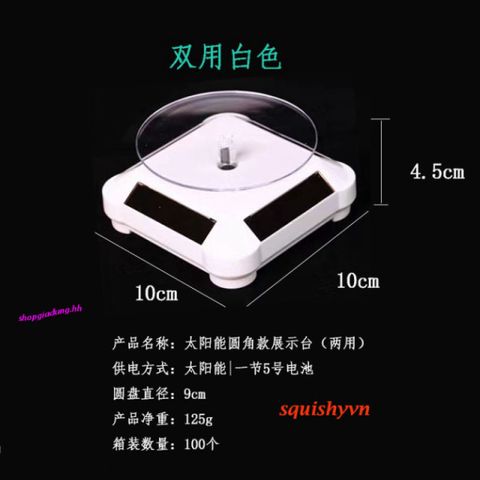 Bàn Xoay Chụp Hình 360 Độ - Đế Trưng Bày Tinh Tế Cho Đồ Trang Sức, Đồng Hồ - Tiết Kiệm Năng Lượng Mặt Trời, AB S Cao Cấp