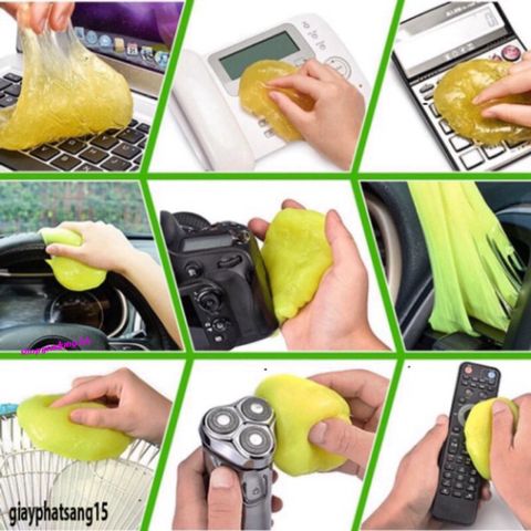 Gel đazinăng Super Clean - Slime Vệ Sinh Dọn Dẹp Ô Tô, Bàn Phím, Điện Thoại, Laptop, Giải Quyết Bụi Bẩn, Tái Sử Dụng 80g