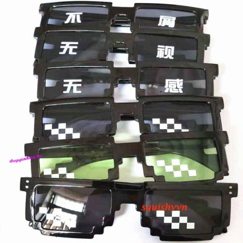 Kính Mắt Thug Life 6 Chấm Màu Sắc - Phụ Kiện Thời Trang Siêu Ngầu Dành Cho Game Thủ và Fan Minecraft