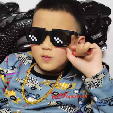 Kính Mắt Thug Life 6 Chấm Màu Sắc - Phụ Kiện Thời Trang Siêu Ngầu Dành Cho Game Thủ và Fan Minecraft