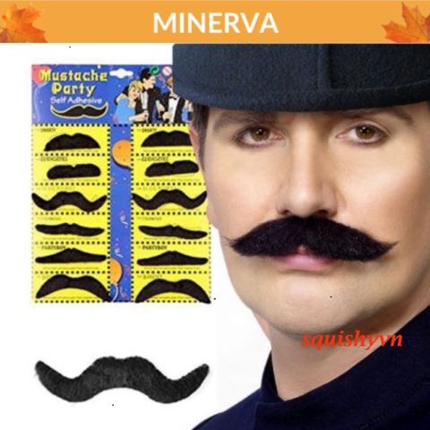 Bộ 6 Ria Mép Giả Halloween - Râu Giả Trá Hình Hài Hước Cho Tiệc Tùng Nam Nữ, Đồ Dùng Hóa Trang Sang Trọng