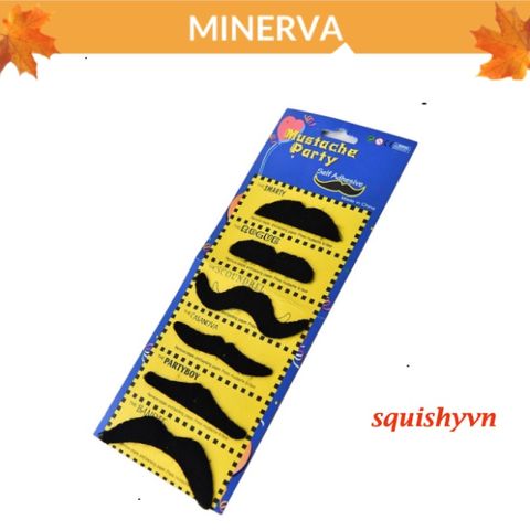 Bộ 6 Ria Mép Giả Halloween - Râu Giả Trá Hình Hài Hước Cho Tiệc Tùng Nam Nữ, Đồ Dùng Hóa Trang Sang Trọng