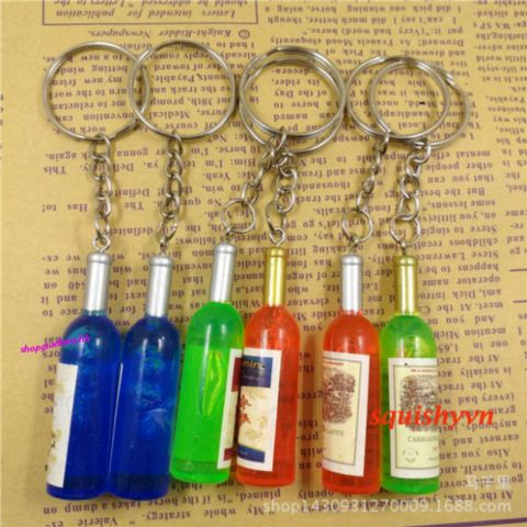 Móc Khóa Hình Chai Rượu Nhiều Màu - Phụ Kiện Thời Trang Xinh Xắn, Quà Tặng Doanh Nghiệp, Quảng Cáo, Sự Kiện