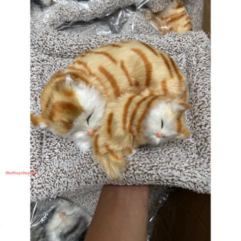 Mẹ Con Mèo Vằn Vàng Thú Bông Khử Mùi Ô Tô - Gấu Bông Than Hoạt Tính 99% Giống Thật, Trang Trí Xe Hơi Đẹp Mắt, Hút Ẩm, Bảo Vệ Sức Khỏe