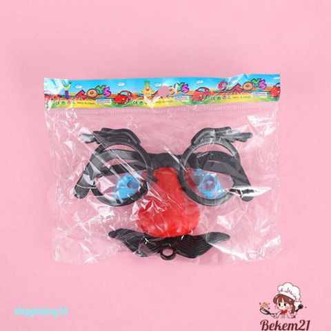 Bộ Hóa Trang Chú Hề Vui Nhộn - Mắt Kính, Mũi To & Râu Giả cho Tiệc Halloween và Sự Kiện Hóa Trang