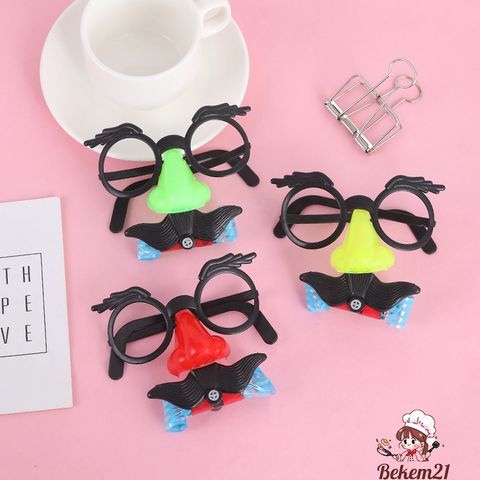 Bộ Hóa Trang Chú Hề Vui Nhộn - Mắt Kính, Mũi To & Râu Giả cho Tiệc Halloween và Sự Kiện Hóa Trang