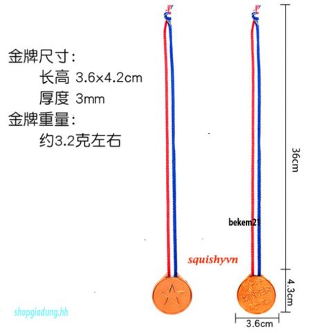 Bộ 12 Huy Chương Vàng, Bạc, Đồng - Phụ Kiện Tiệc Tùng, Sự Kiện Lớn, Quà Tặng Ngày Thiếu Nhi Chất Lượng Cao