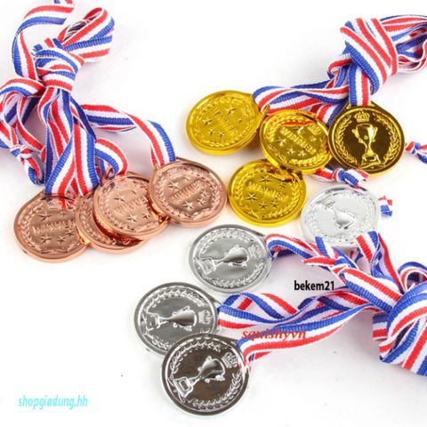 Bộ 12 Huy Chương Vàng, Bạc, Đồng - Phụ Kiện Tiệc Tùng, Sự Kiện Lớn, Quà Tặng Ngày Thiếu Nhi Chất Lượng Cao