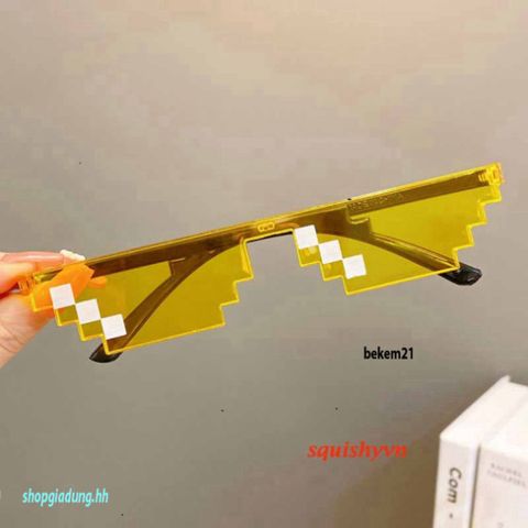 Mắt Kính Pixelated Thug Life Mosaic - Kính Chống UV400 Phong Cách Hip Hop Cho Nam Nữ - Thời Trang Độc Đáo