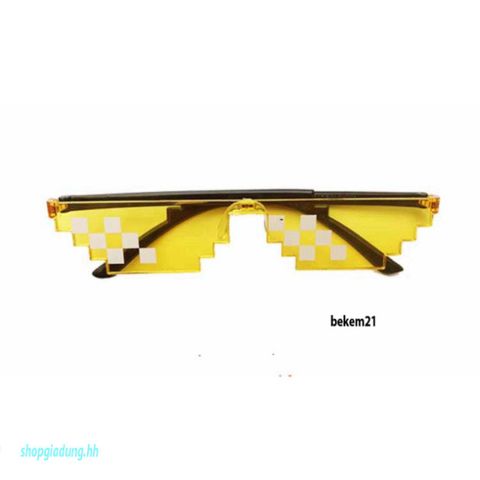 Kính Mát Thug Life - Phong Cách Sành Điệu Nam Nữ, Kính Râm Pixel Độc Đáo Cho Tiệc Tùng, Quà Tặng Thú Vị