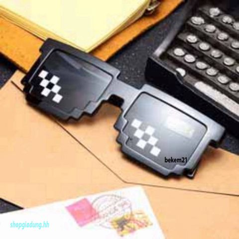 Kính Mát Thug Life - Phong Cách Sành Điệu Nam Nữ, Kính Râm Pixel Độc Đáo Cho Tiệc Tùng, Quà Tặng Thú Vị