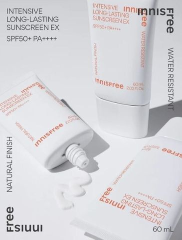 Kem Chống Nắng Innisfree Long Lasting SPF50+ 50ml - Bảo Vệ Tối Đa và Kiềm Dầu Hiệu Quả Cho Da Dầu Chính Hãng