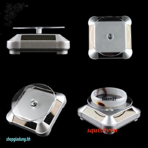 Bàn Xoay Chụp Ảnh Năng Lượng Mặt Trời 360 Độ - Giá Đỡ Tự Động Đa Năng Cho Thiết Bị Quay Video, Mô Hình, Đồ Trang Sức
