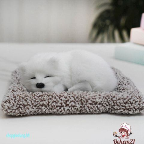 Mèo Trắng Bông Lông Mượt Lõi Than Hoạt Tính Khử Mùi Cho Taplo Ô Tô - Thú Bông Dễ Thương Trang Trí Xe Hơi