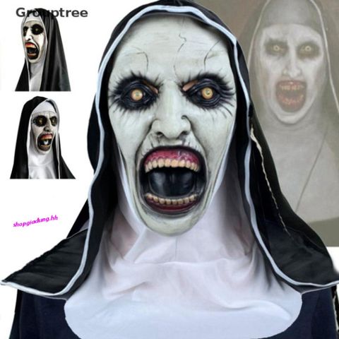 Mặt Nạ Cao Su Thiên Nhiên The Horror Nun - Đồ Hóa Trang Halloween Độc Đáo, Không Độc Hại, Thích Hợp Cho Tất Cả