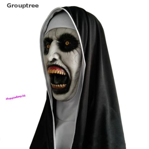 Mặt Nạ Cao Su Thiên Nhiên The Horror Nun - Đồ Hóa Trang Halloween Độc Đáo, Không Độc Hại, Thích Hợp Cho Tất Cả