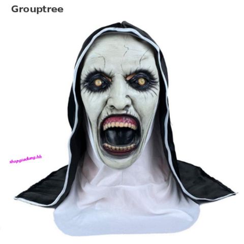 Mặt Nạ Cao Su Thiên Nhiên The Horror Nun - Đồ Hóa Trang Halloween Độc Đáo, Không Độc Hại, Thích Hợp Cho Tất Cả